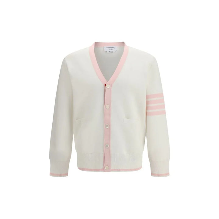 Thom Browne White Cotton Cardigan
