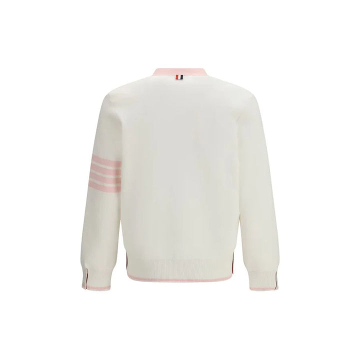 Thom Browne White Cotton Cardigan