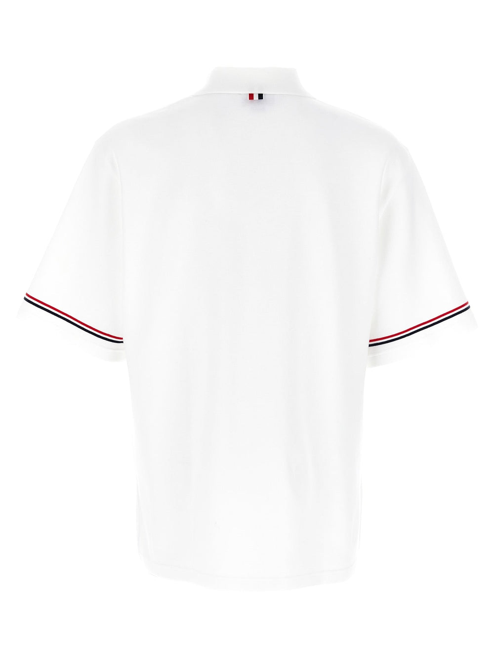 Thom Browne White Cotton Polo Shirt