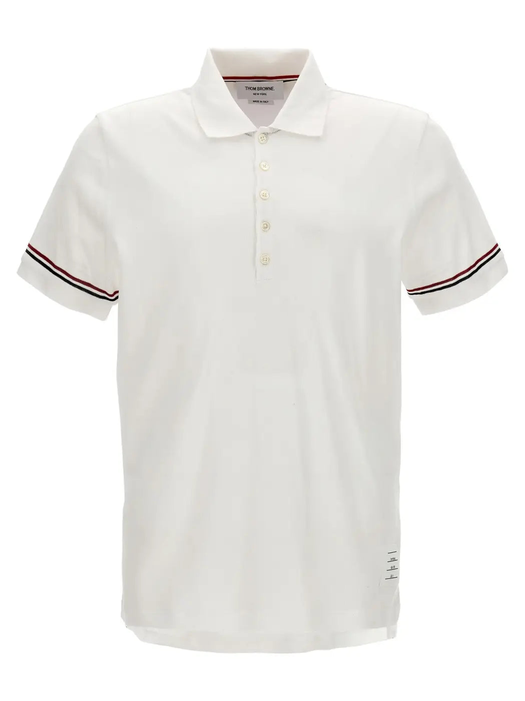 Thom Browne White Cotton Polo Shirt