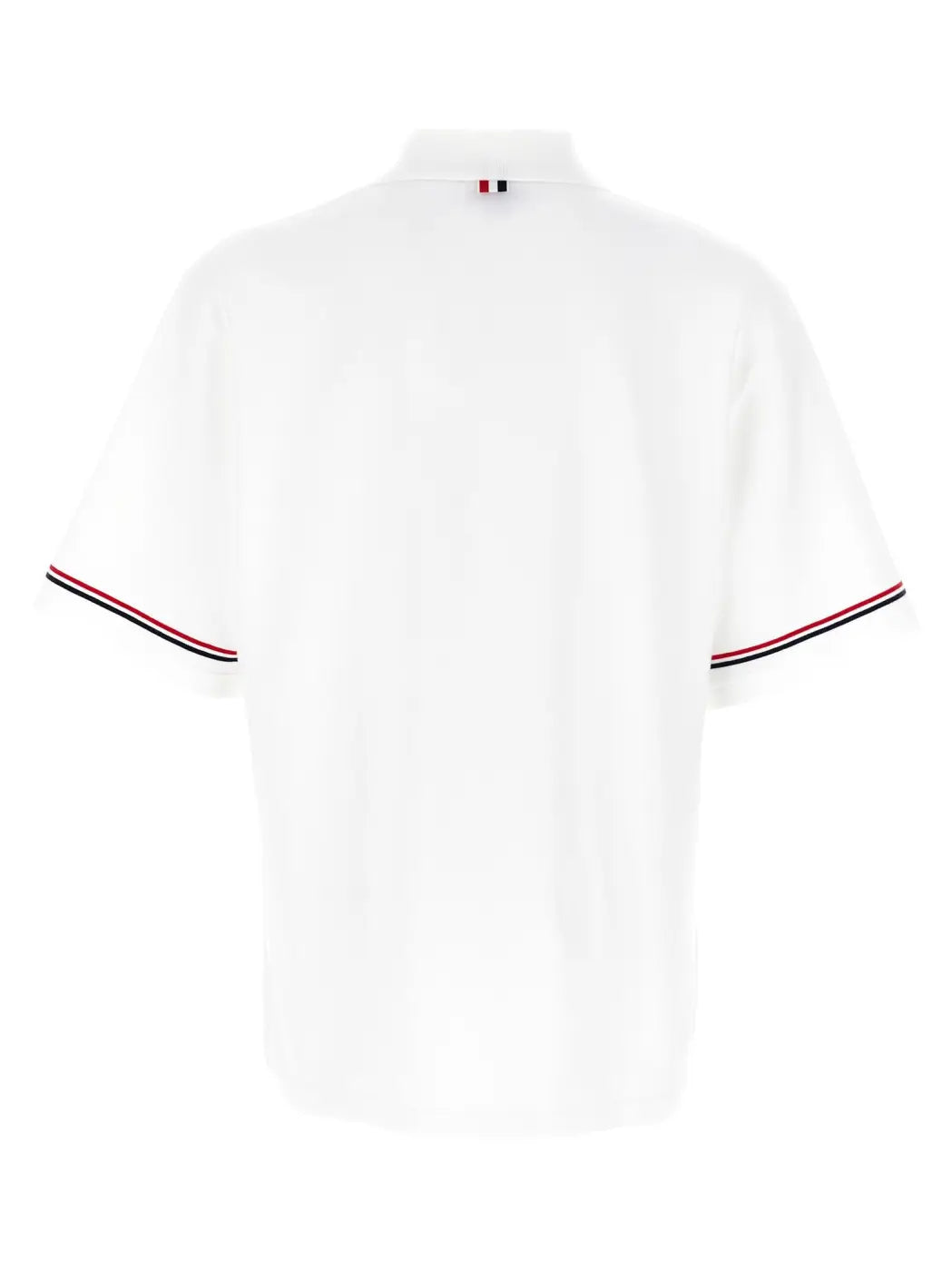 Thom Browne White Cotton Polo Shirt