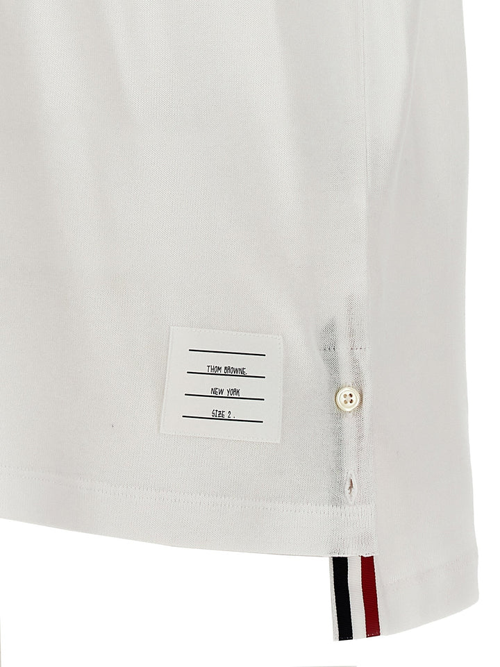 Thom Browne White Cotton Polo Shirt
