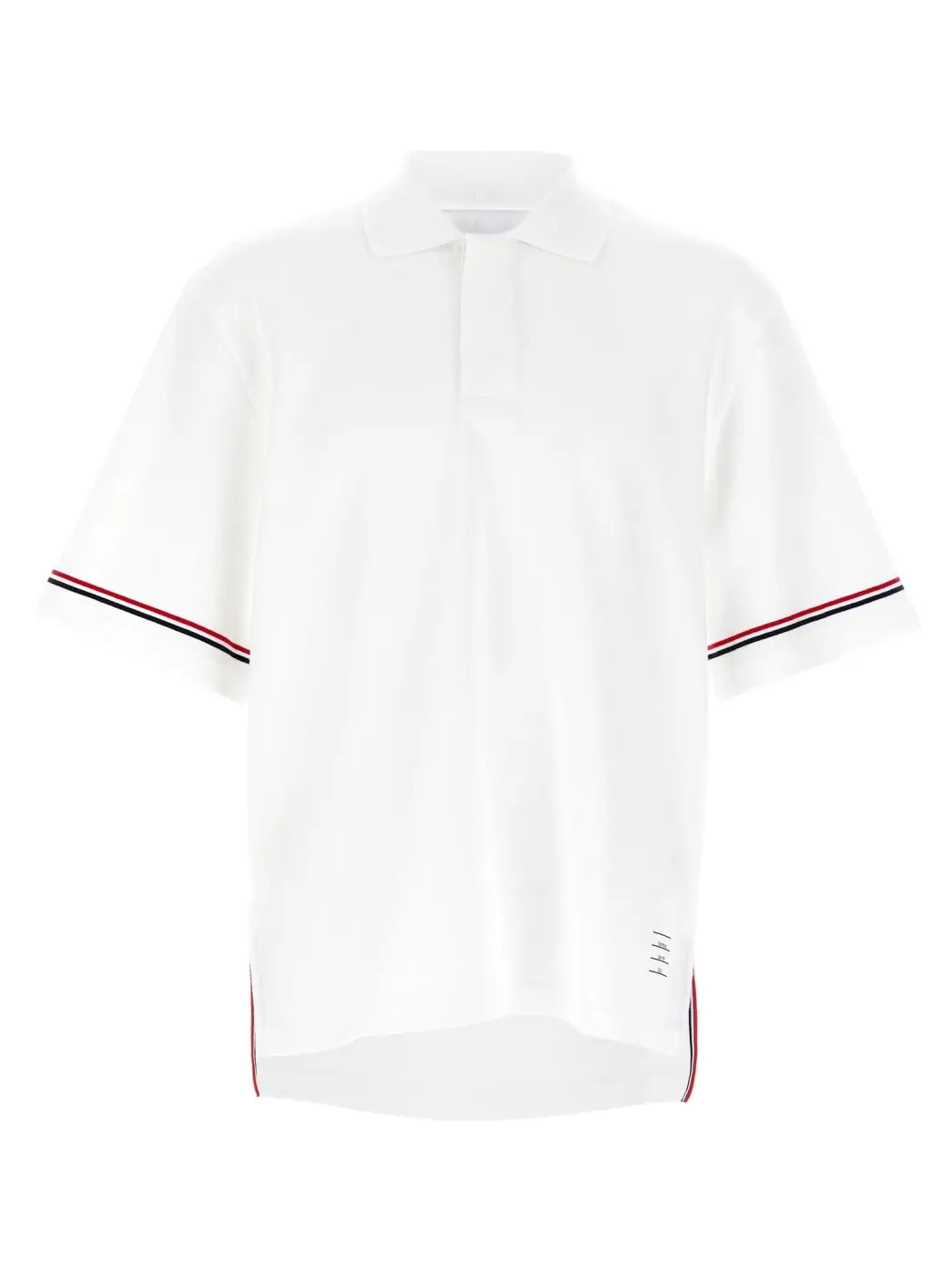 Thom Browne White Cotton Polo Shirt