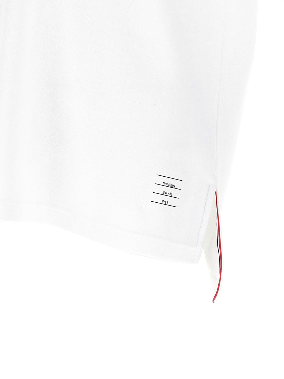 Thom Browne White Cotton Polo Shirt