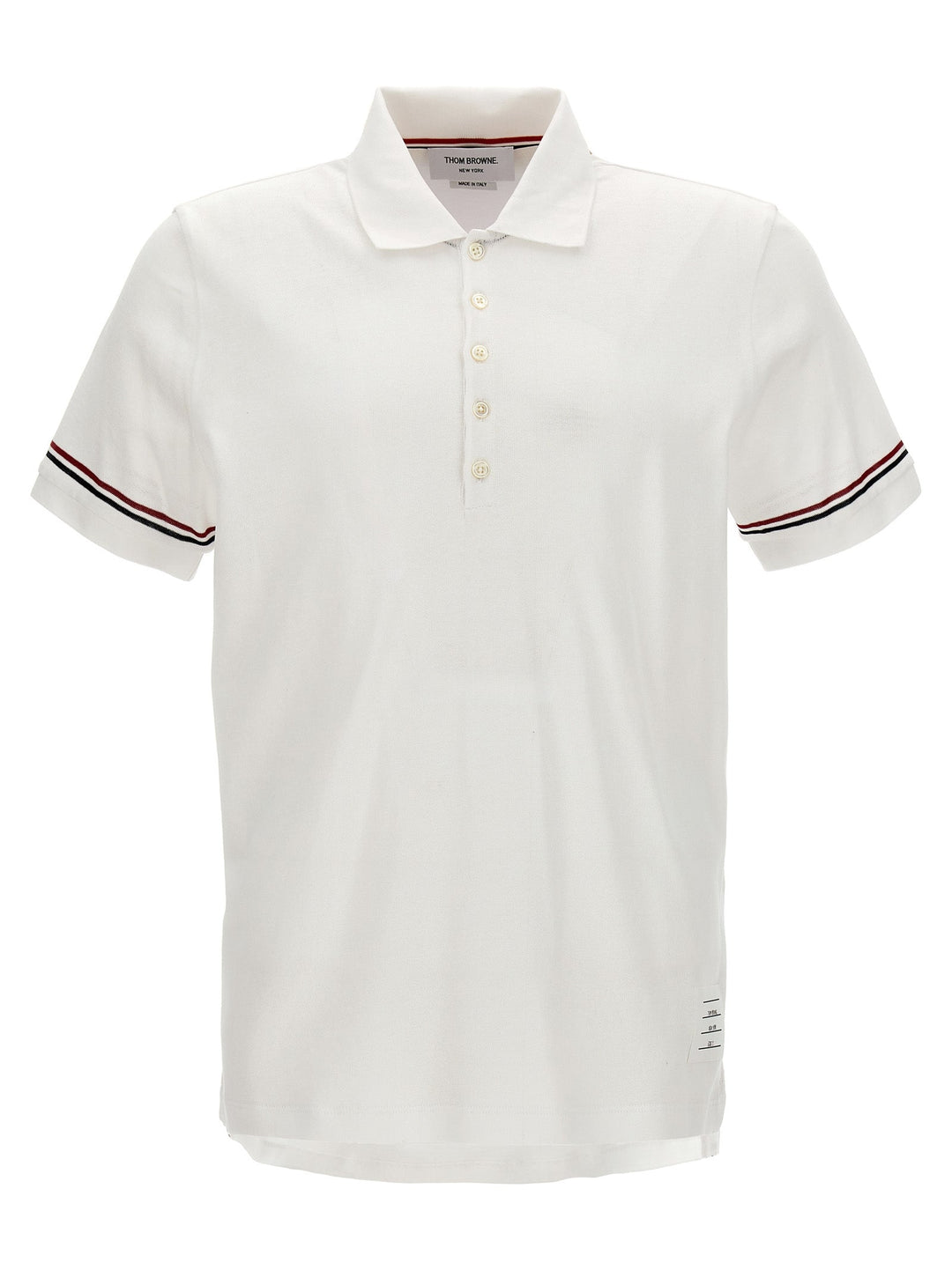 Thom Browne White Cotton Polo Shirt