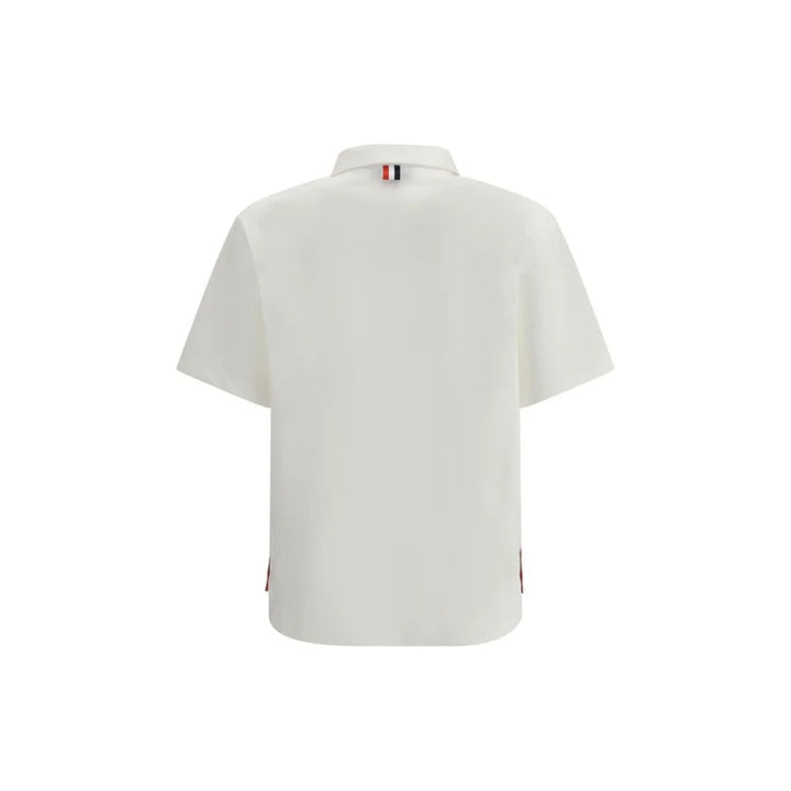 Thom Browne White Cotton Polo Shirt
