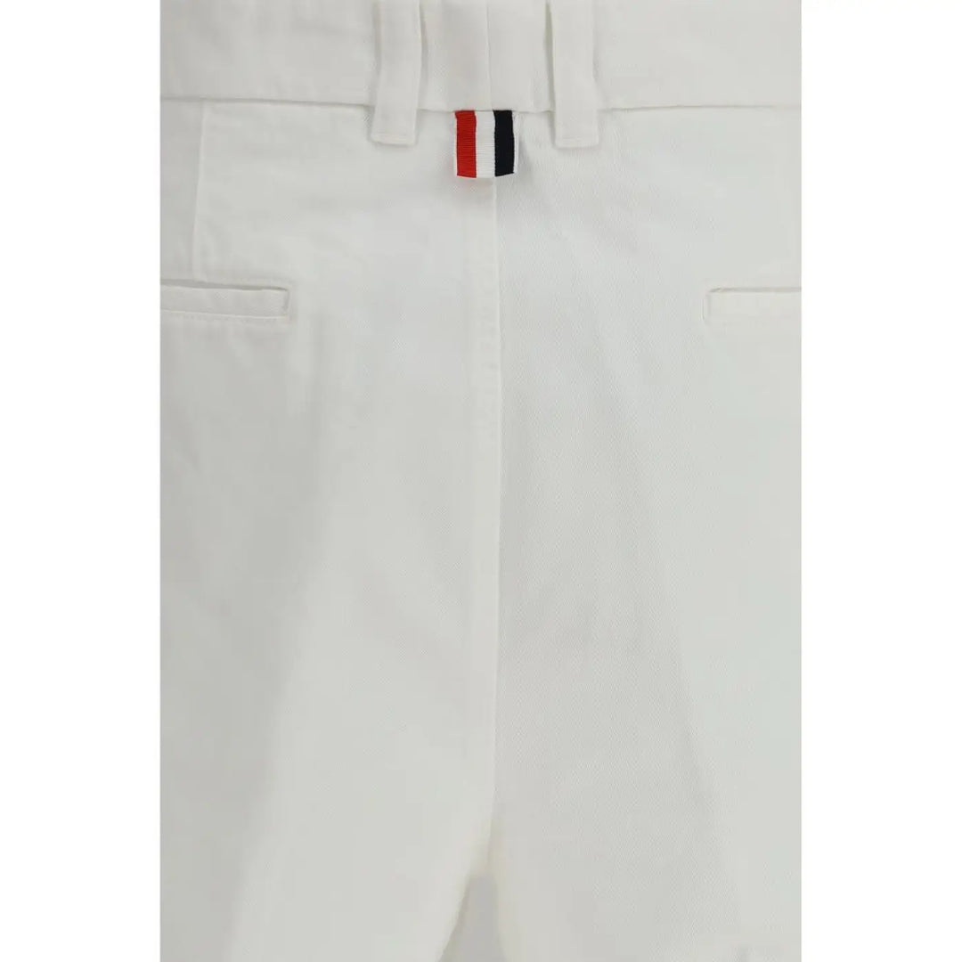 Thom Browne White Polyester Bermuda Shorts
