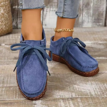 Trendy Suede Round Toe Sneakers - Shop Now! Shoes Trendsi