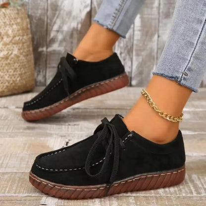 Trendy Suede Round Toe Sneakers - Shop Now! Shoes Trendsi