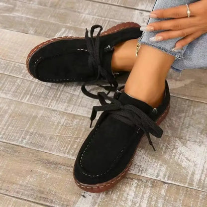 Trendy Suede Round Toe Sneakers - Shop Now! Shoes Trendsi