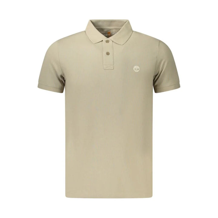 Timberland Beige Cotton Men Polo Shirt