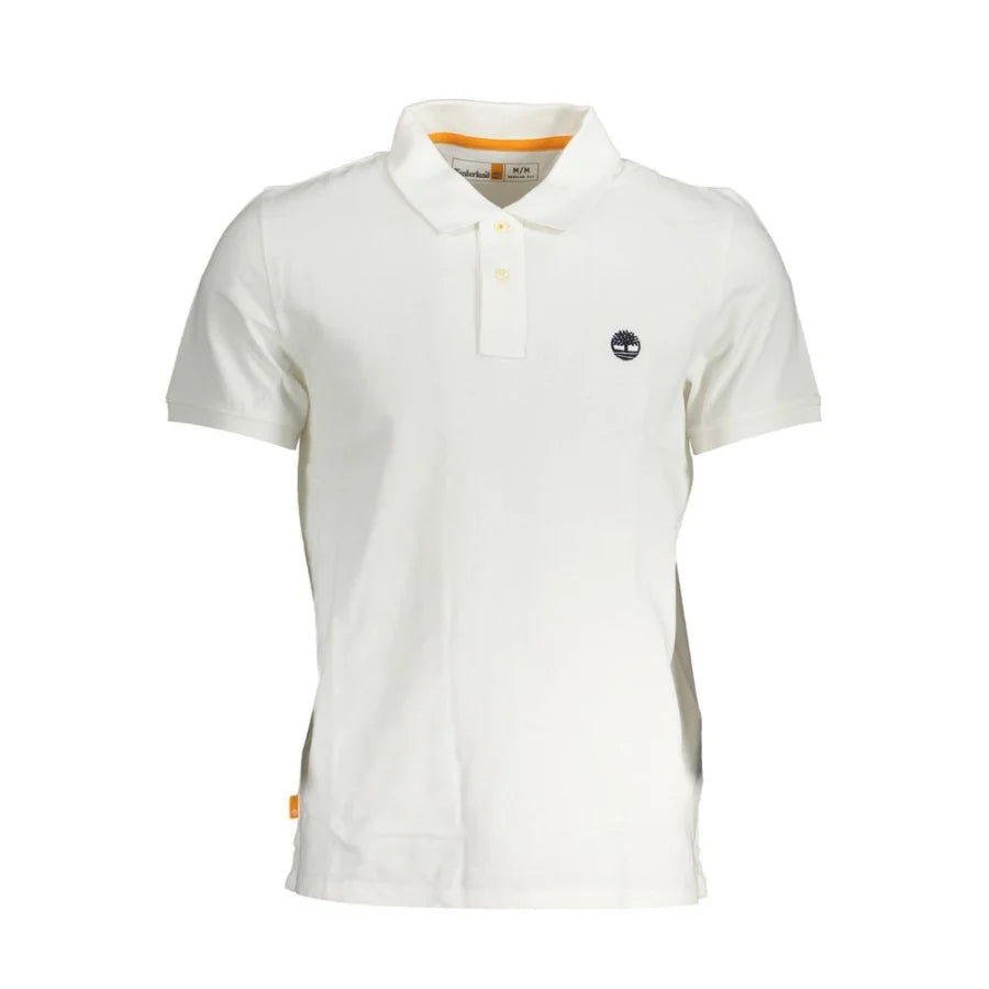 Timberland Bianco Cotton Men Polo Shirt