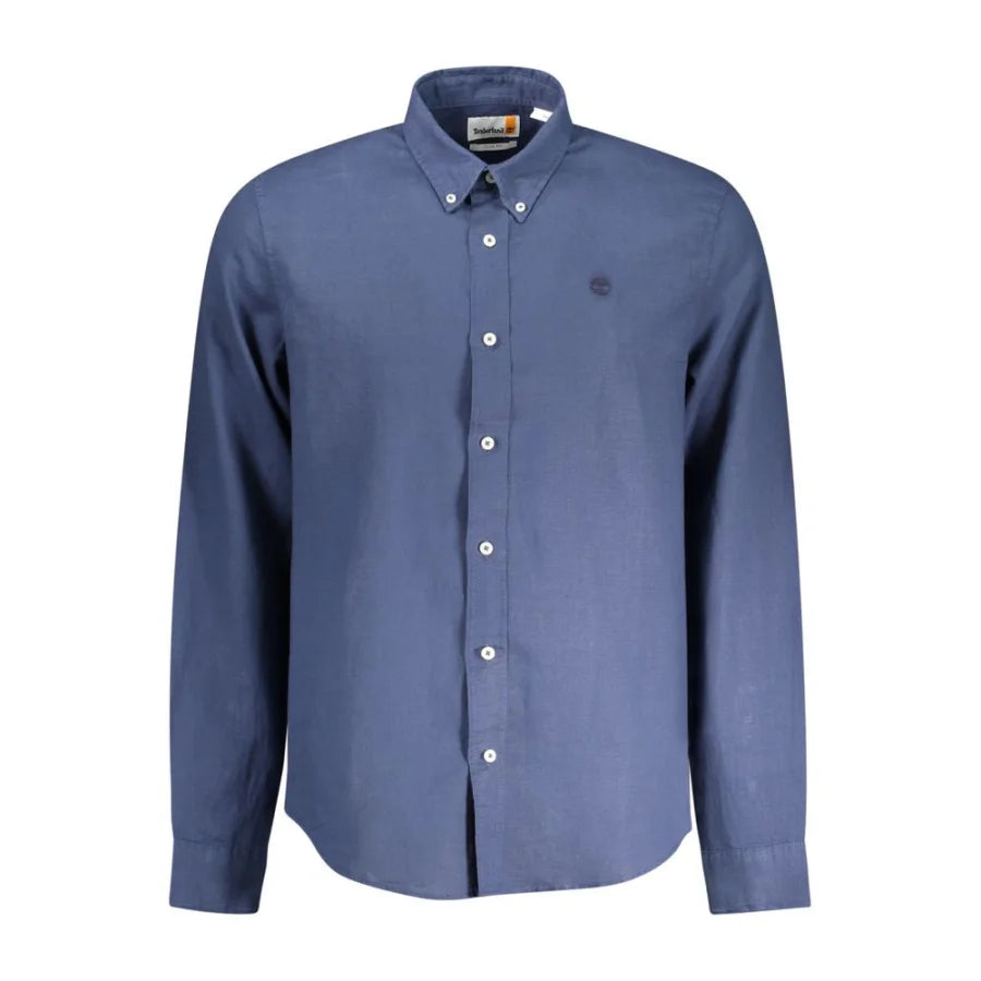 Timberland Blu Linen Men Shirt