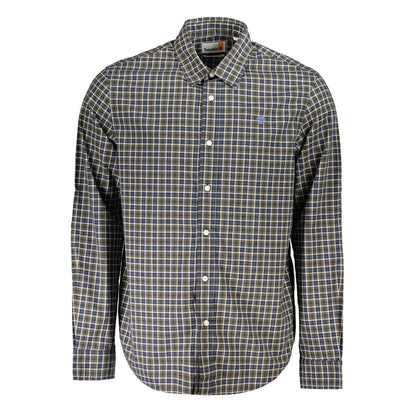Timberland Blue Cotton Pattern Shirt