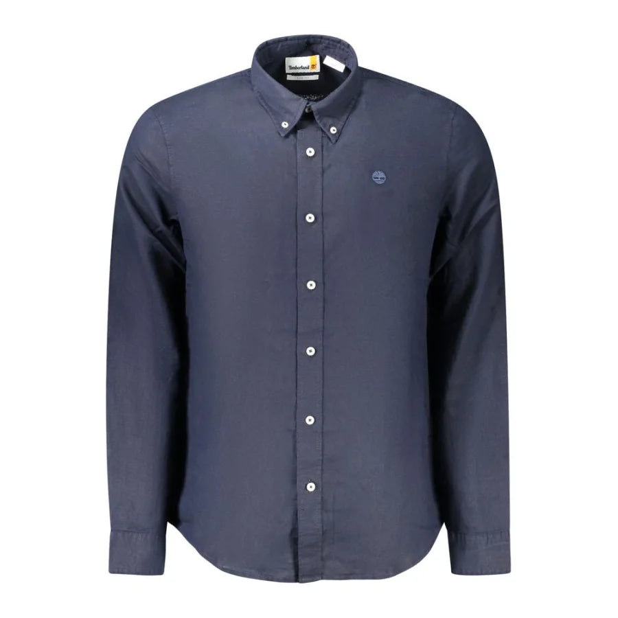 Timberland Blue Linen Men Shirt