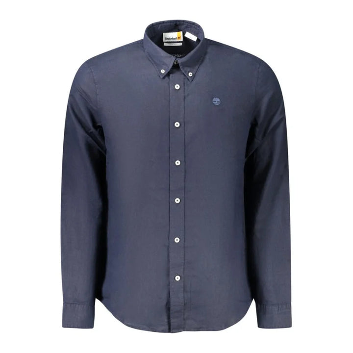 Timberland Blue Linen Men Shirt