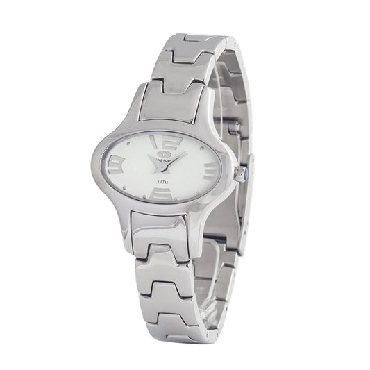 Time Force Silver Stainless Steel Watch 36mm White Dial
