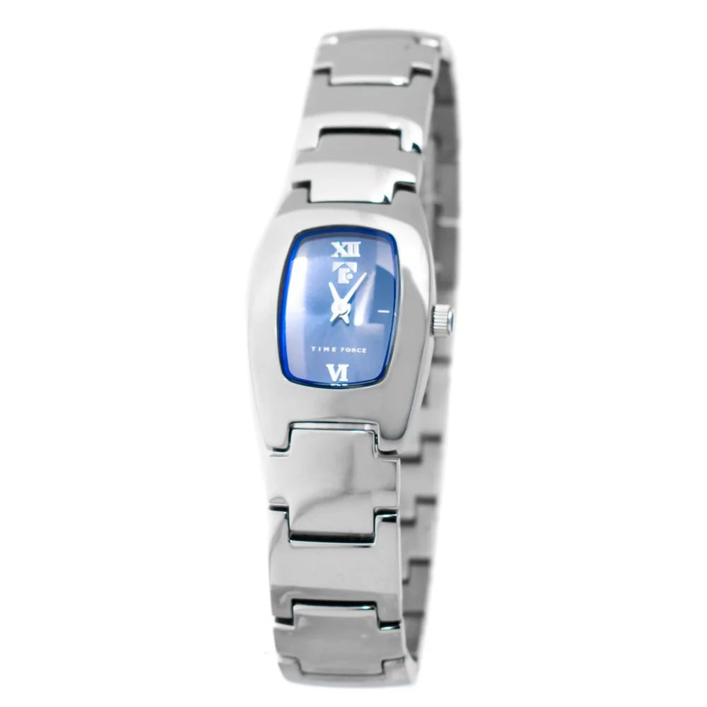 Time Force Silver Stainless Steel Watch with Blue Dial 20MM