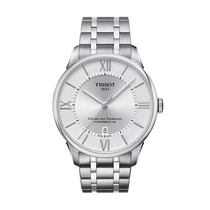 Tissot Gray Stainless Steel Watch 42MM Sapphire Glass 5ATM