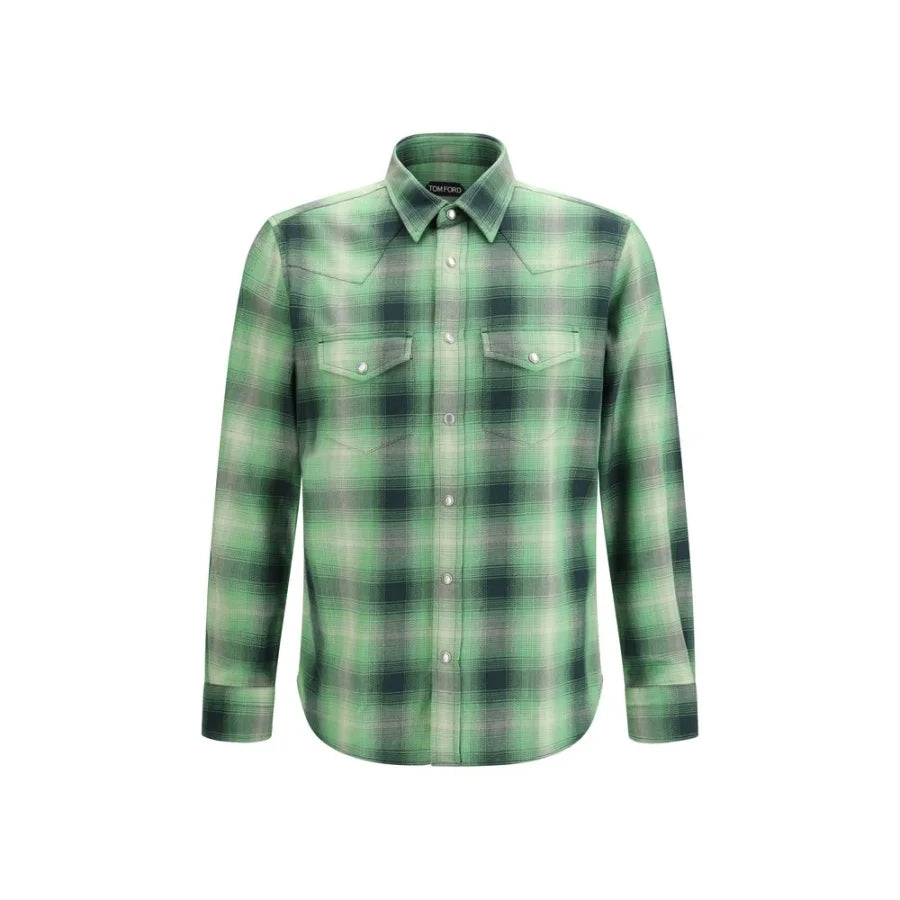 Tom Ford Bicolor Cotton Pattern Shirt