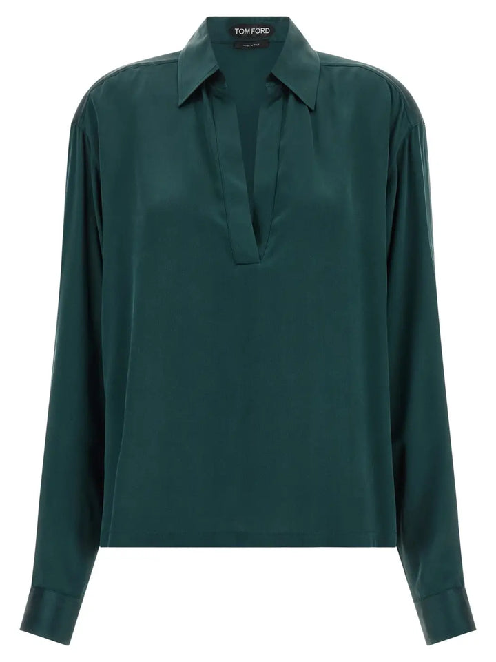 Tom Ford Bicolor Silk Polo Shirt