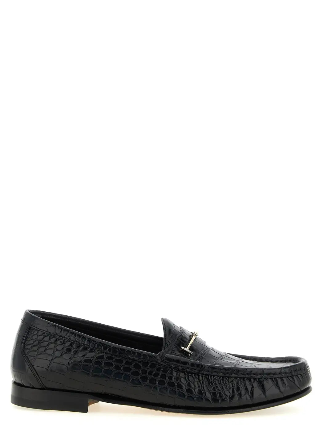 Tom Ford Black Calfskin Slip-on Loafers