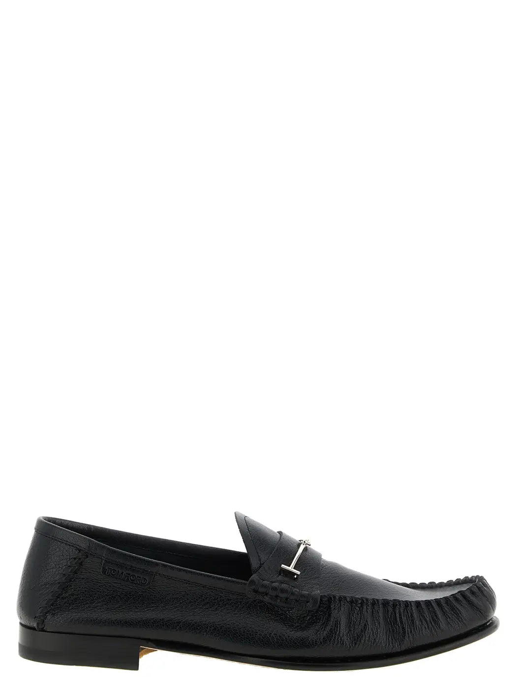 Tom Ford Black Goatskin Slip-on Loafers