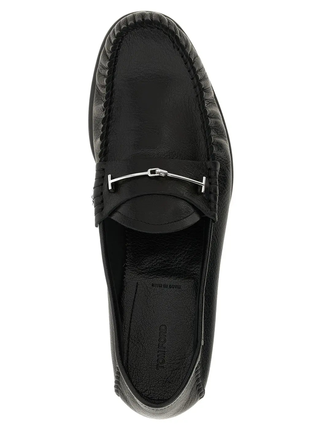 Tom Ford Black Goatskin Slip-on Loafers