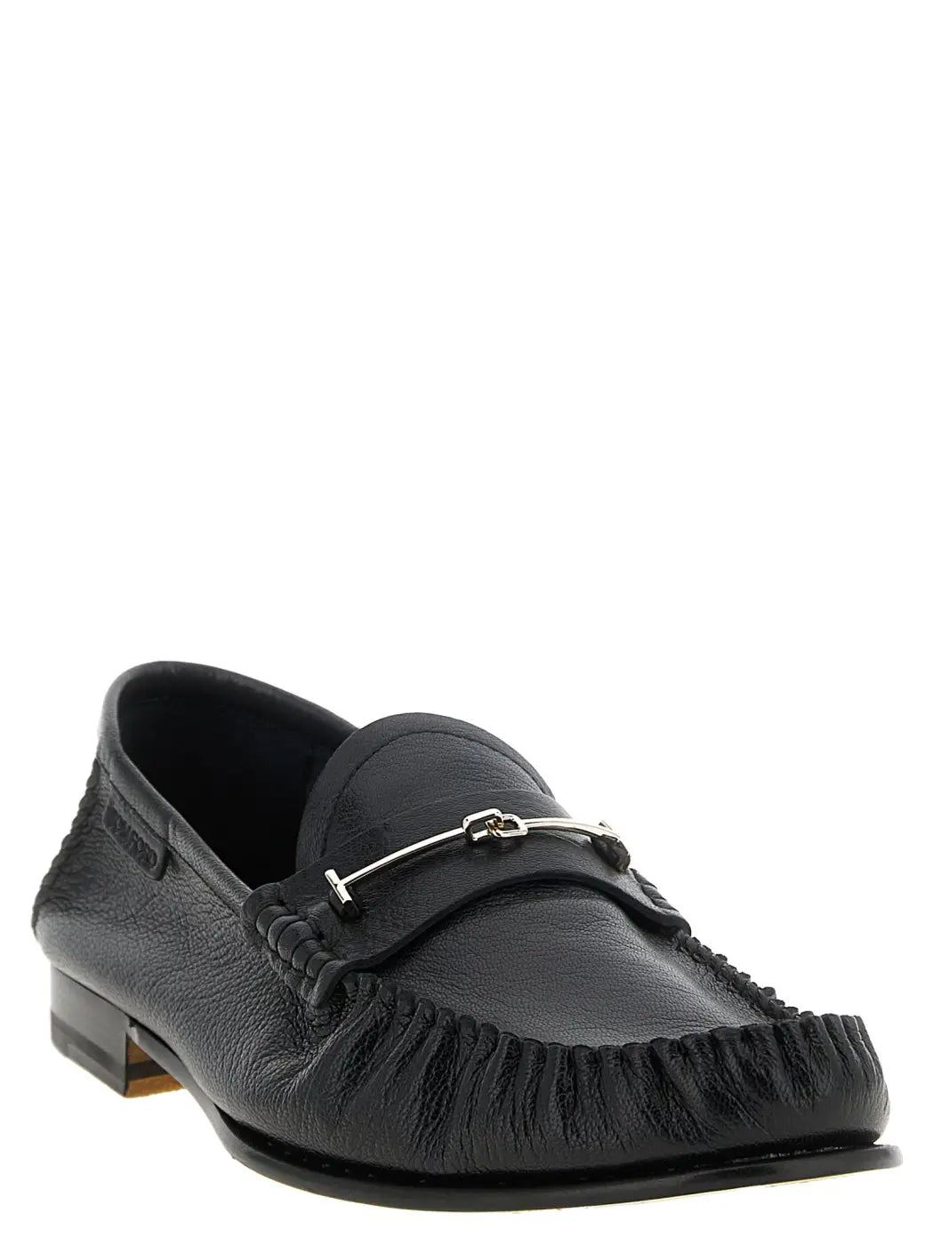 Tom Ford Black Goatskin Slip-on Loafers