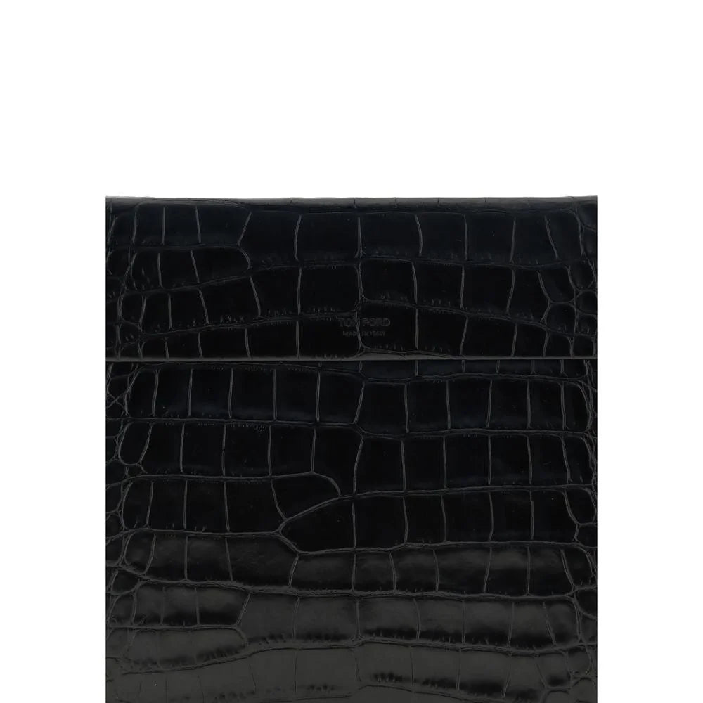 Tom Ford Black Leather Clutch Bag