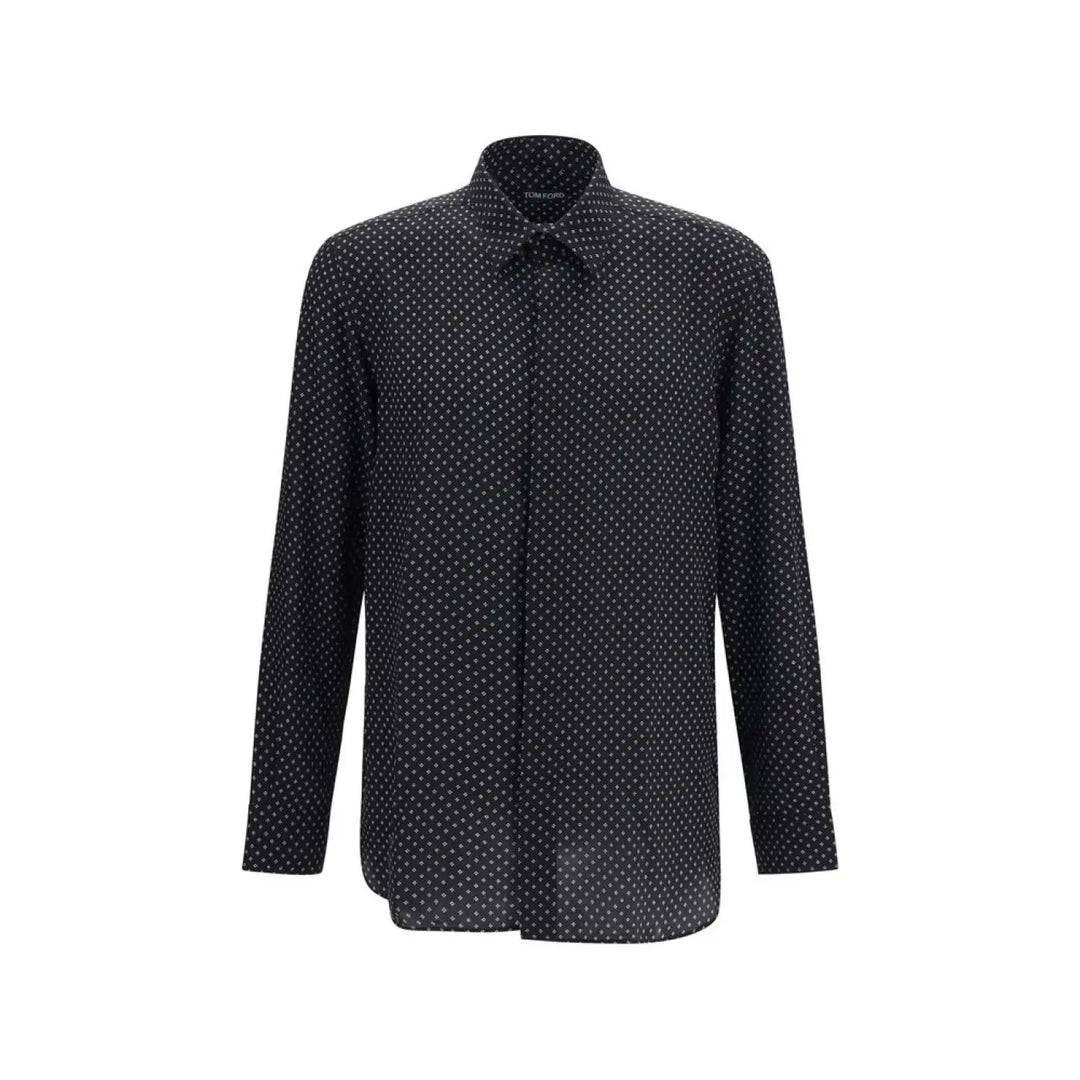 Tom Ford Black Silk Pattern Shirt