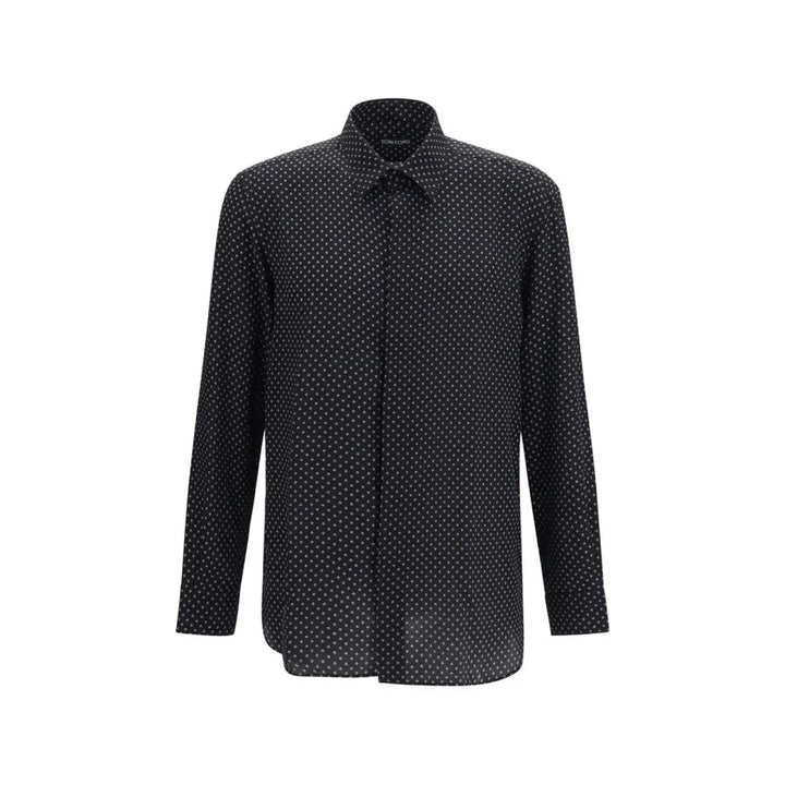 Tom Ford Black Silk Pattern Shirt
