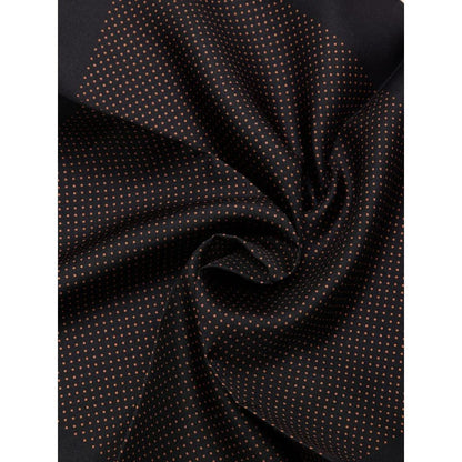 Tom Ford Black Silk Polka Dot Pocket Square Red Accents
