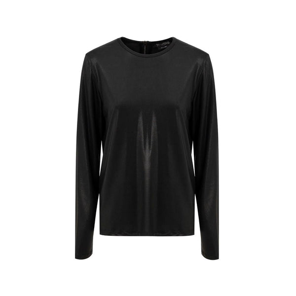 Tom Ford - Black Viscose Long Sleeve T-Shirt