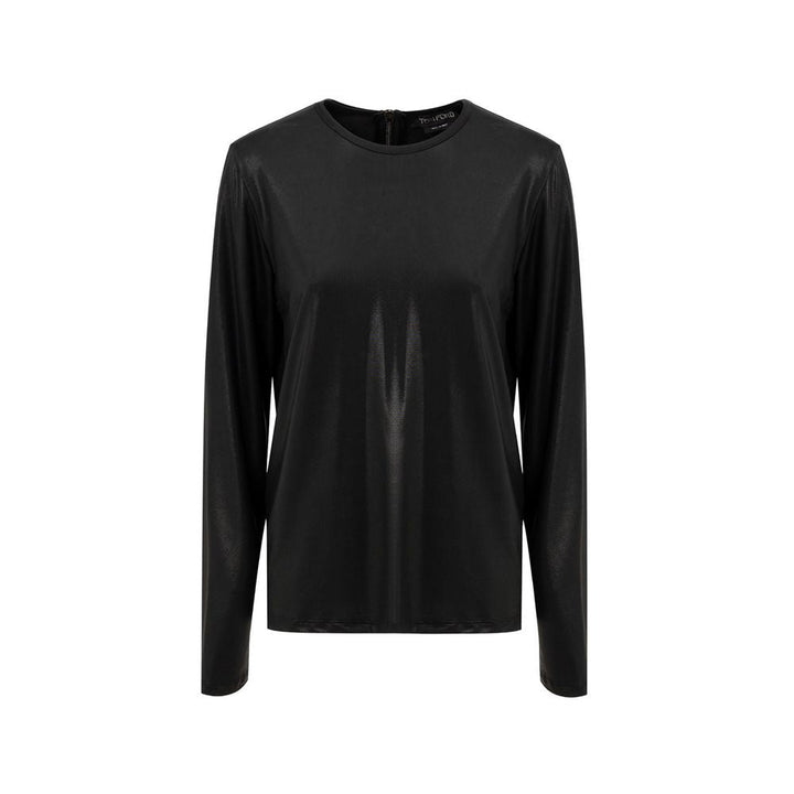 Tom Ford - Black Viscose Long Sleeve T-Shirt