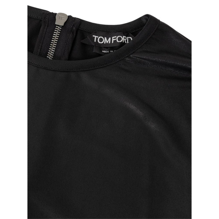 Tom Ford - Black Viscose Long Sleeve T-Shirt