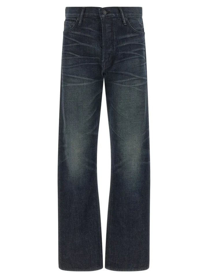 Tom Ford Blue Cotton Jeans Denim