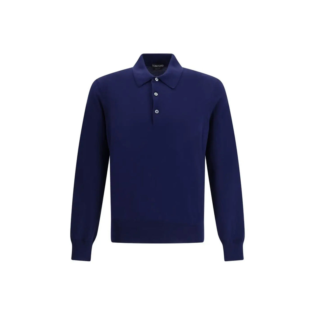 Tom Ford Blue Cotton Polo Shirt