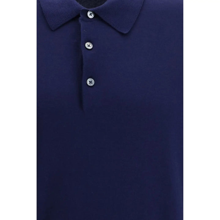 Tom Ford Blue Cotton Polo Shirt