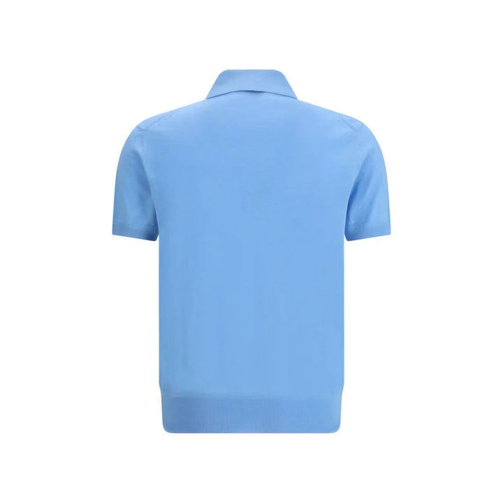 Tom Ford Blue Cotton Polo Shirt