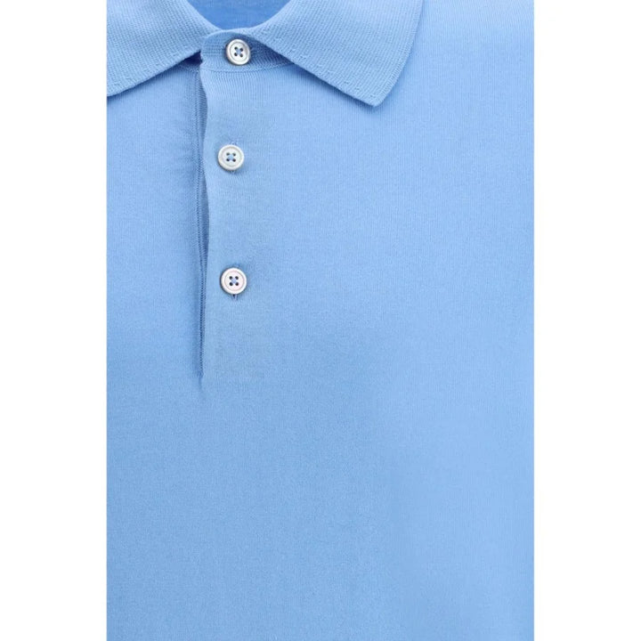 Tom Ford Blue Cotton Polo Shirt