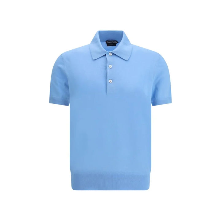 Tom Ford Blue Cotton Polo Shirt