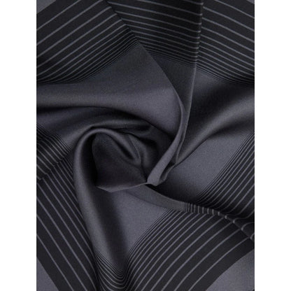 Tom Ford Dark Gray Silk Pocket Square with Geometric Print