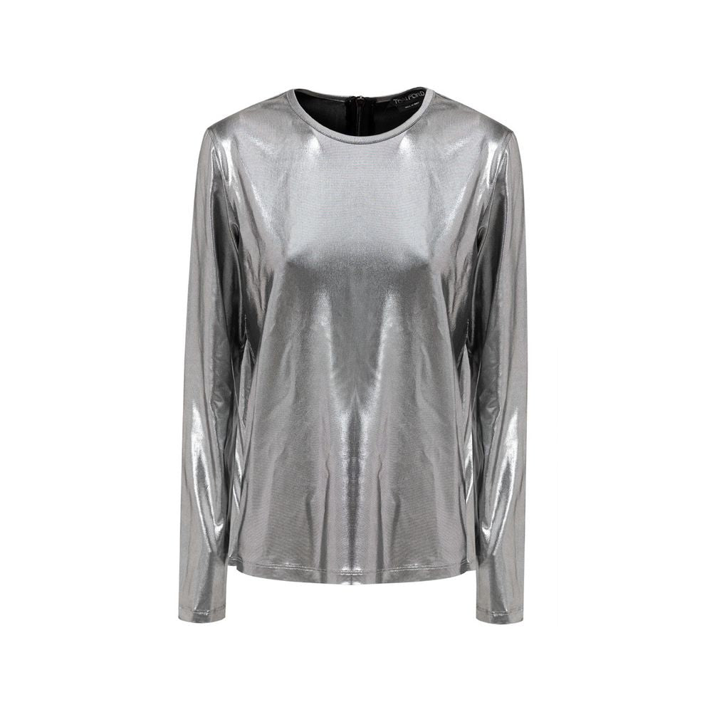 Tom Ford - Gray Viscose Long Sleeve T-Shirt