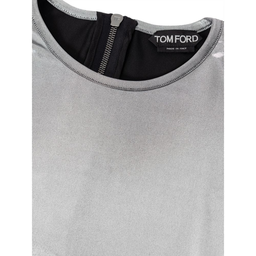 Tom Ford - Gray Viscose Long Sleeve T-Shirt