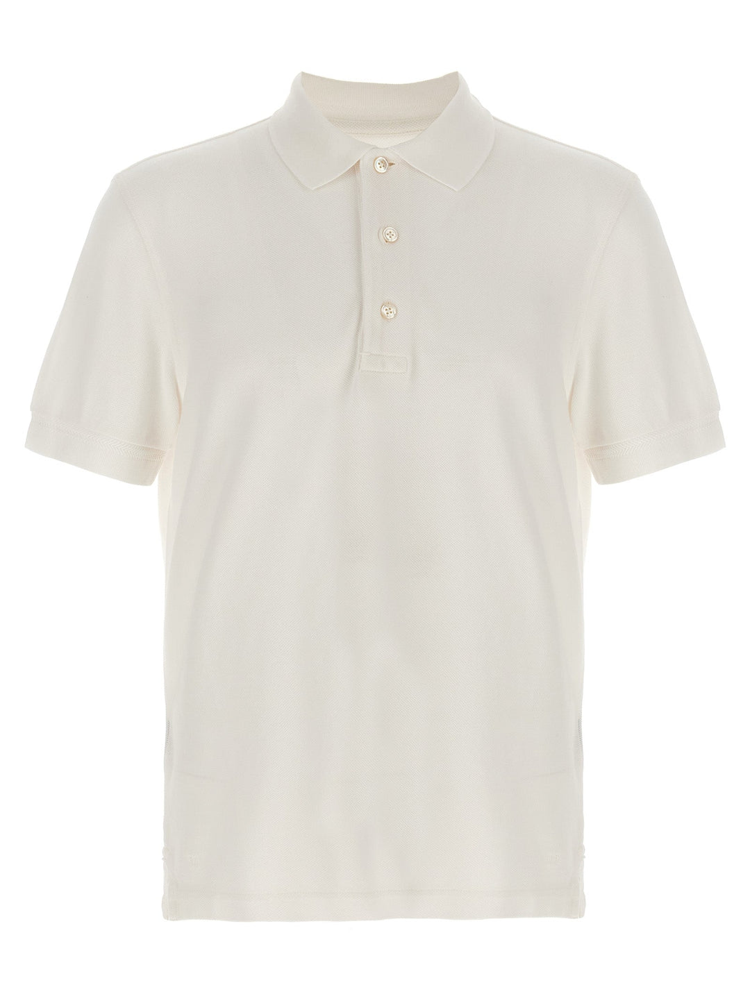 Tom Ford White Lyocell Polo Shirt