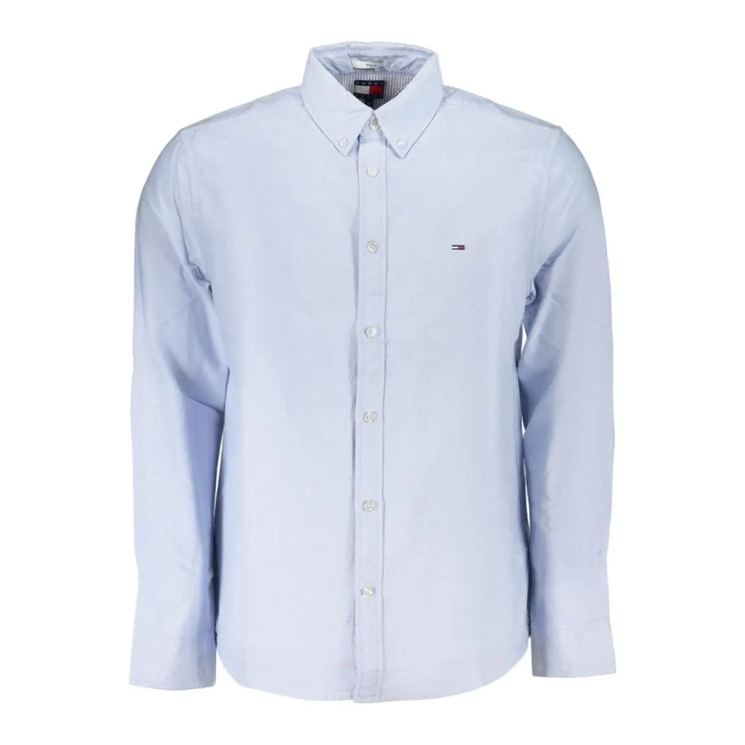 Tommy Hilfiger Azzurro Cotton Men’s Shirt