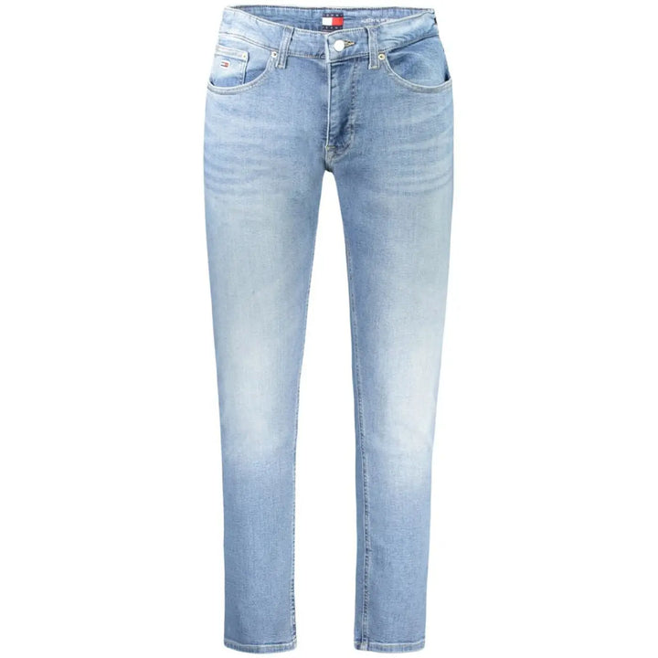 Tommy Hilfiger Azzurro Cotton Men’s Slim Tapered Jean