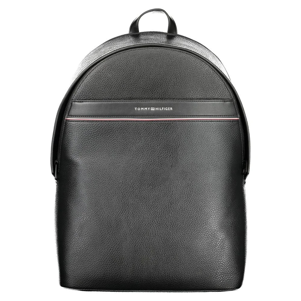 Tommy Hilfiger Backpack Sleek Black Design with Laptop Compartment