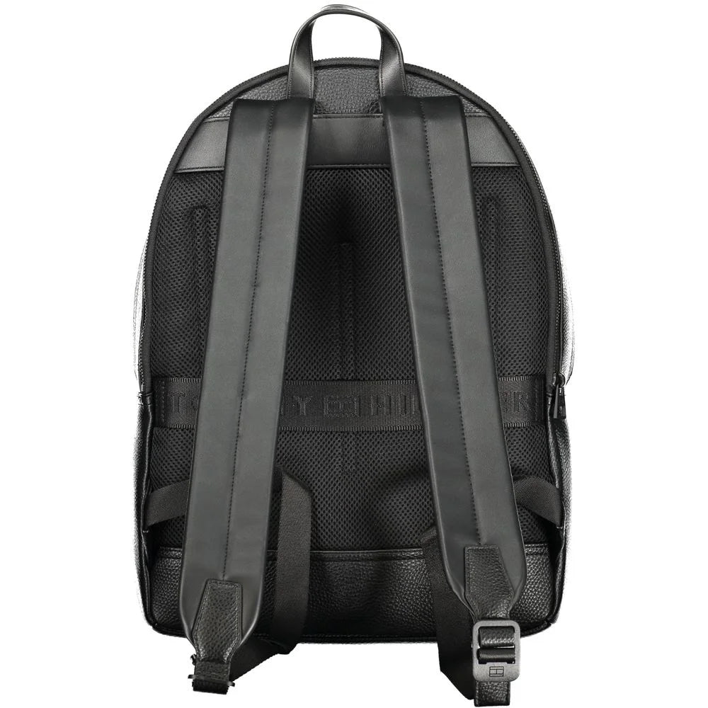 Tommy Hilfiger Backpack Sleek Black Design with Laptop Compartment
